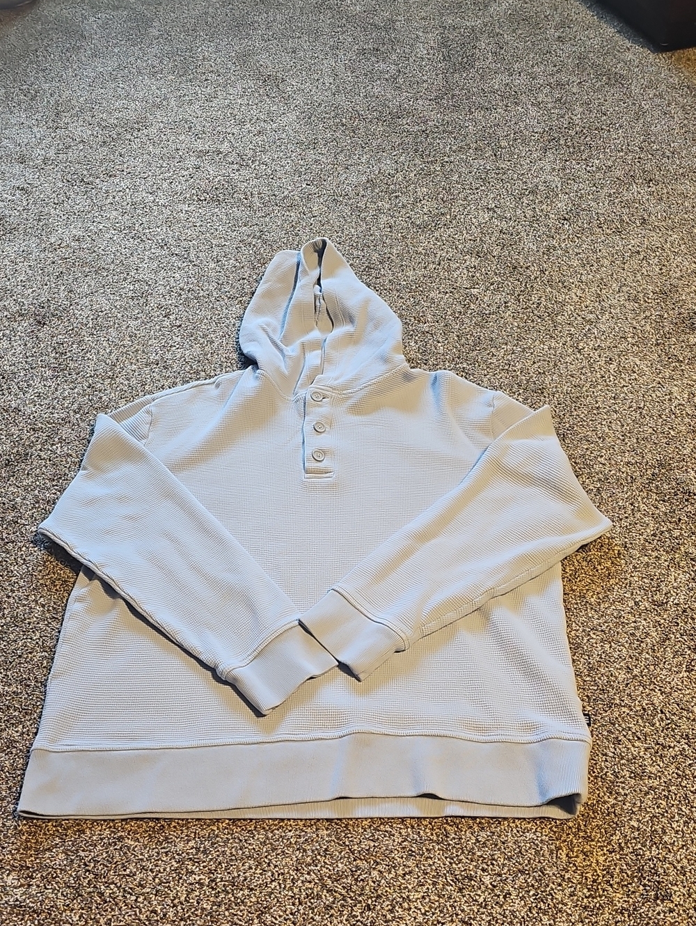GAP Light Blue Hooded Henley Sweatshirt